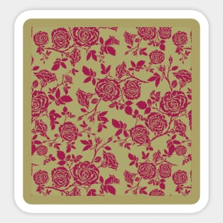 Rose Tan repeating pattern Sticker